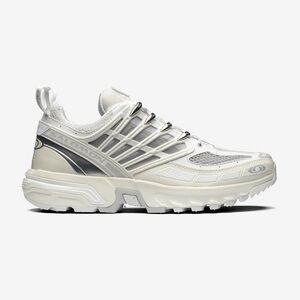 Salomon Off-White and Silver Trail Shoes